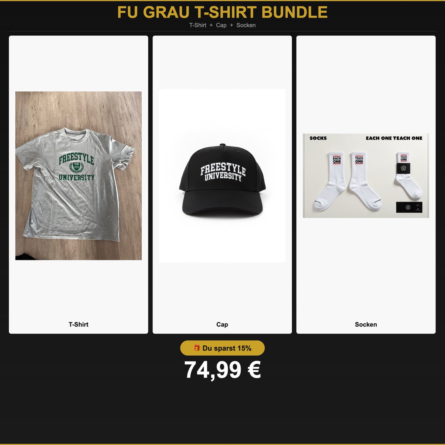 FU Grau T-Shirt Bundle