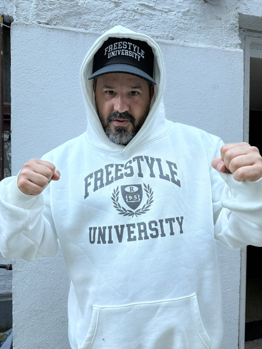 Freestyle University oversized  Hoodie (Off White)