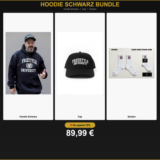 Hoodie Schwarz Bundle
